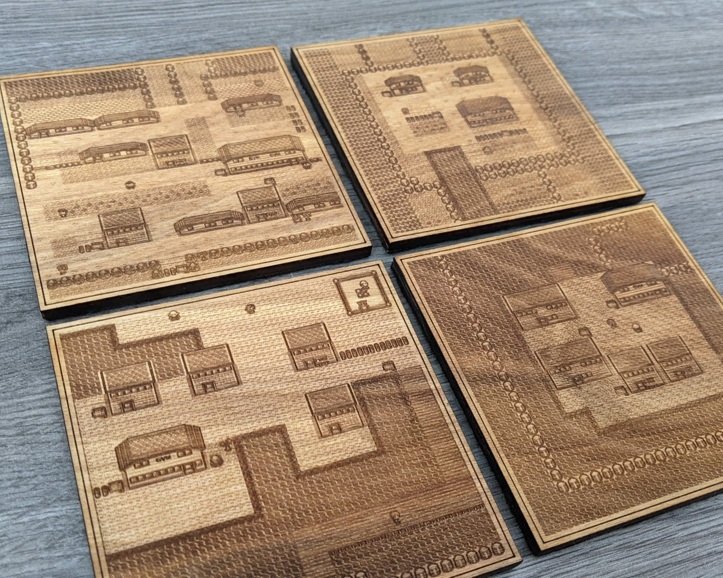 Pokemon Towns Wood Coasters