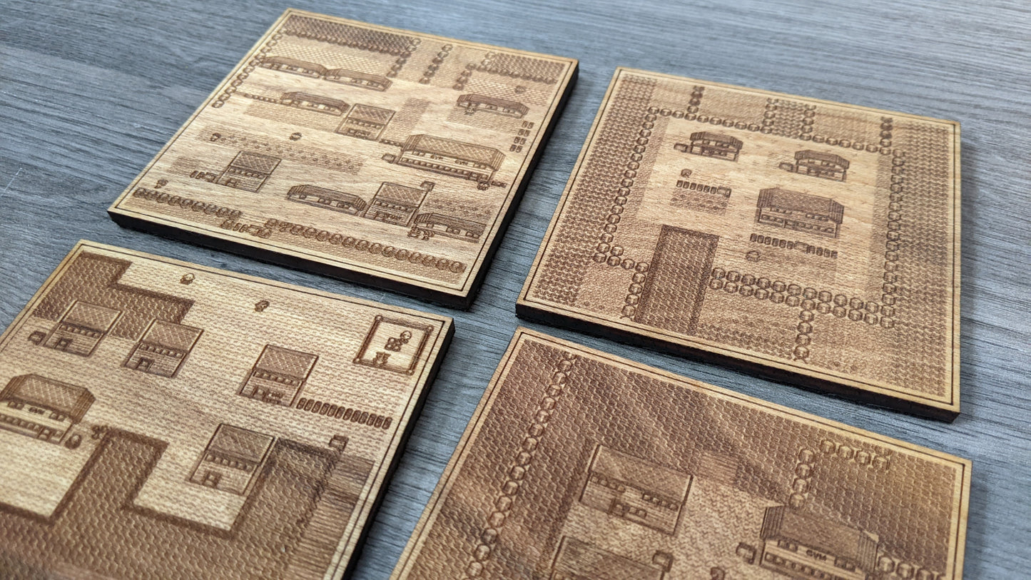 Pokemon Towns Wood Coasters