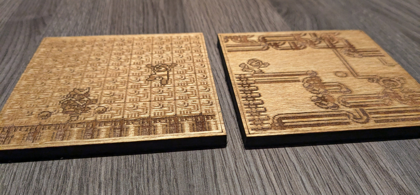 Mega Man Wood Coasters