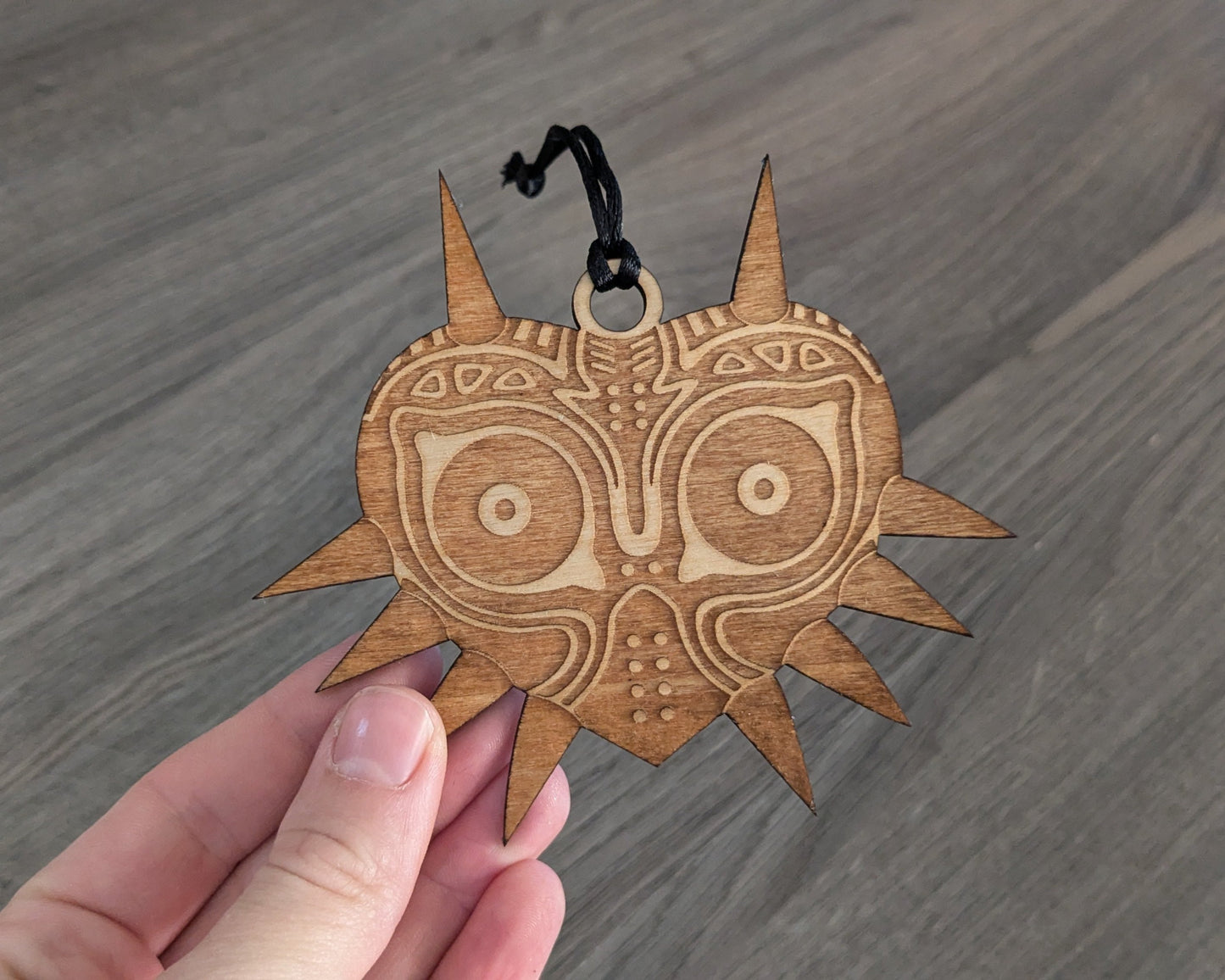 Zelda Christmas Tree Wood Ornaments: Majora's Mask, Hyrule Crest, Link