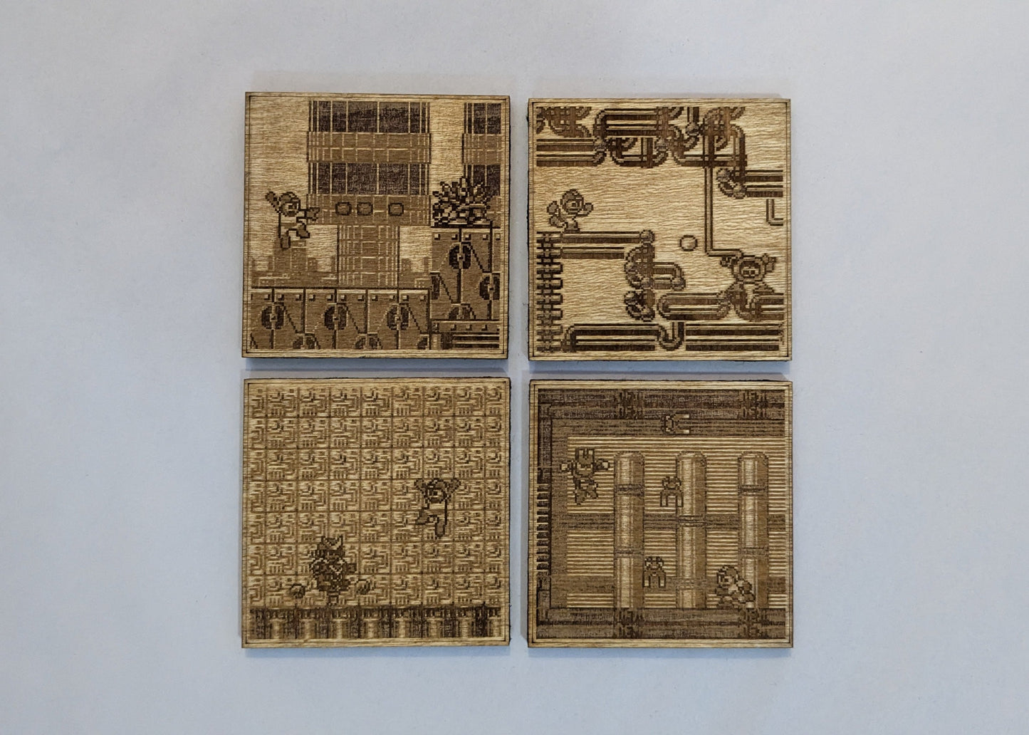 Mega Man Wood Coasters